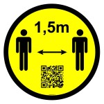 Corona stickers wachtstip QR